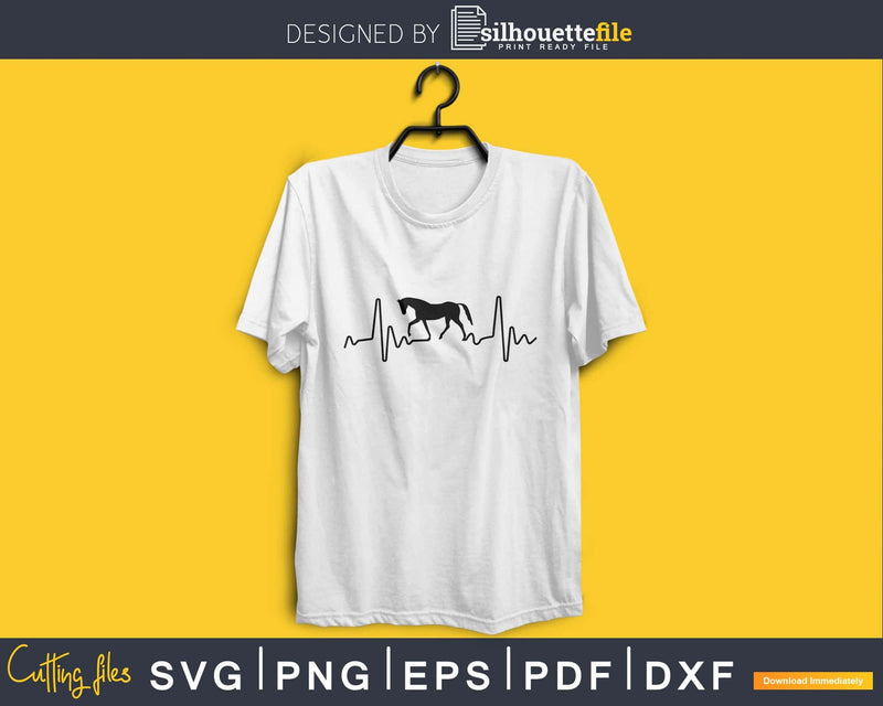Horse Heartbeat Lover Svg Printable Cutting Files