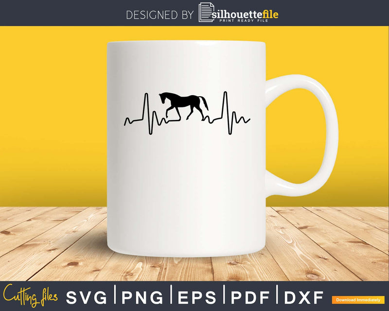 Horse Heartbeat Lover Svg Printable Cutting Files