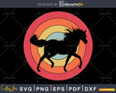Horse Retro Style craft cut svg png digital cutting