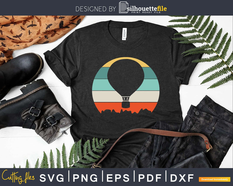 Hot Air Balloon Pilot Vintage Retro Gift svg design