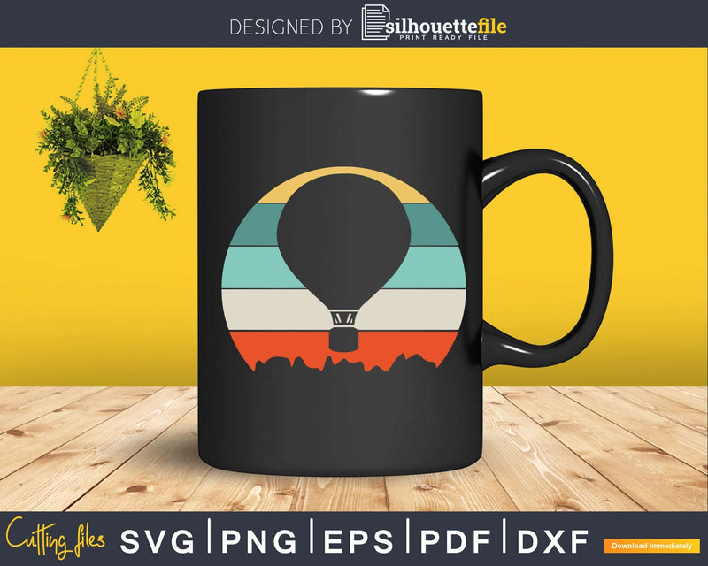 Hot Air Balloon Pilot Vintage Retro Gift svg design