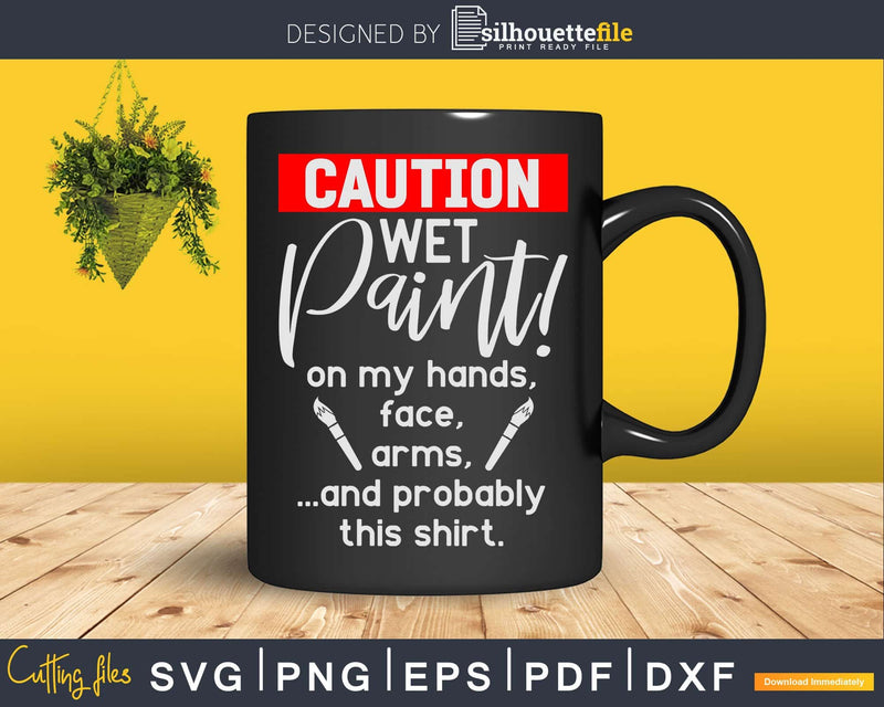 House Painter Caution Wet Paint Decorating Profession Retro