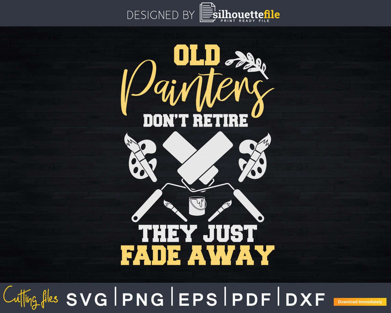 House Painter Retirement Svg Dxf Cut Files