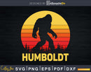 Humboldt Bigfoot! Vintage Sasquatch & Sun Silhouette svg