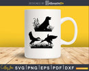 Hunting dog flying svg png silhouette cricut digital files