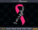 I am a fighter Breast Cancer Awareness Ribbon Survivor cut