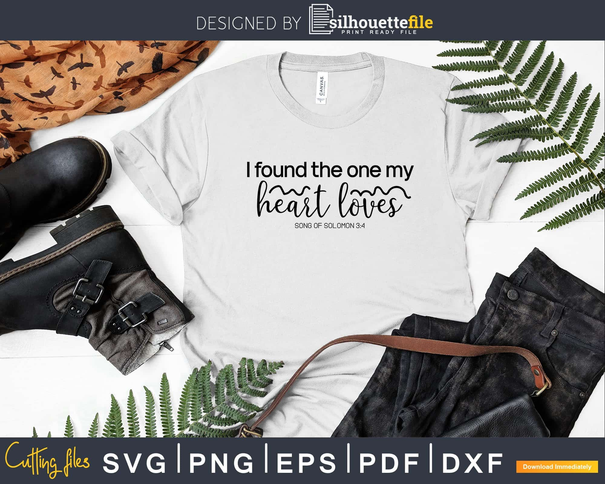 I Found The One My Heart Loves svg png cricut digital cutting files ...