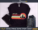 I Just Love Pandas Retro Style craft cut svg png digital