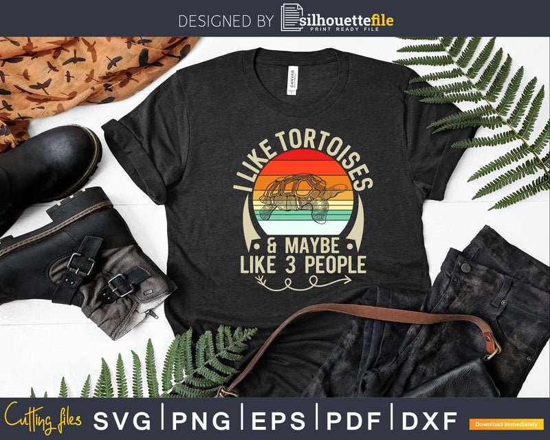 I Like Tortoises and Maybe 3 People Funny Tortoise Shirt