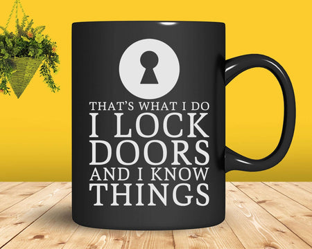 I Lock Doors Funny Locksmith Svg Png Merch-Ready T-shirt
