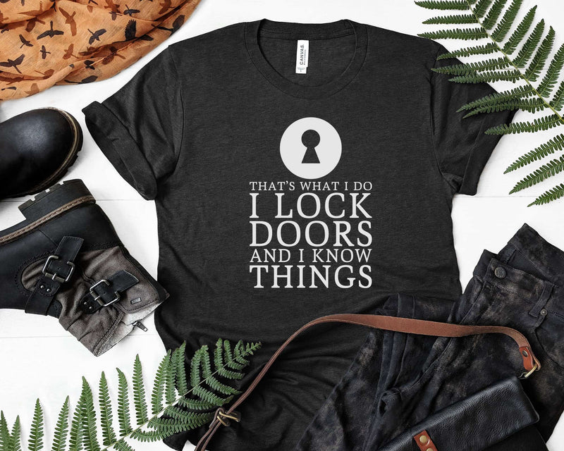 I Lock Doors Funny Locksmith Svg Png Merch-Ready T-shirt