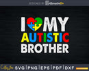 I Love My Autistic Brother Autism Awareness Heart Puzzle
