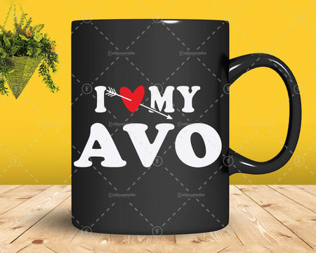 I Love My Avo with Heart Fathers day Svg Png Cricut Files