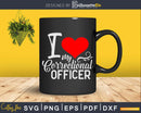 I Love My Correctional Officer Red Heart Svg Dxf Cut Files
