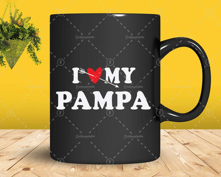 I Love My Pampa with Heart Fathers day Png Svg T-shirt