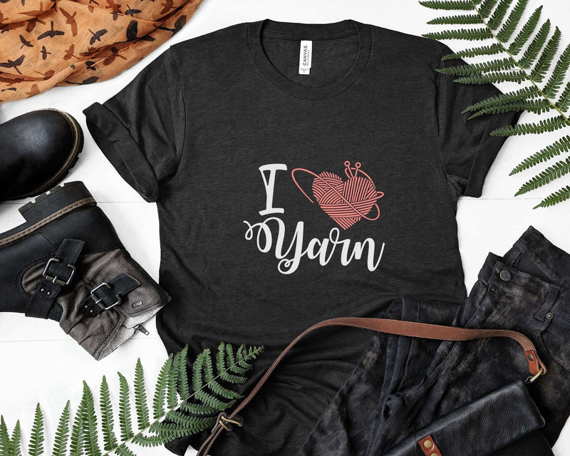 I Love Yarn Knitting Funny Heart Knitters Svg Png Crafts