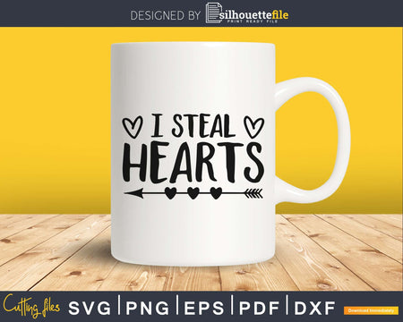 I steal hearts print ready cutting files