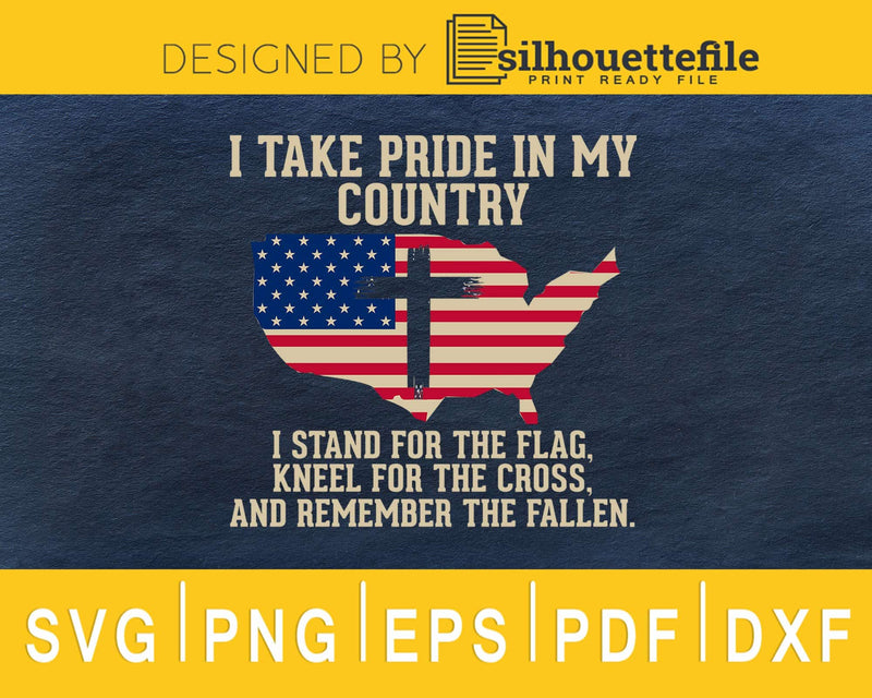 I take pride in my country US Map flag svg cricut cutting