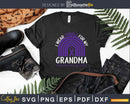 I Wear Purple For My Grandma Pancreatic Cancer Rainbow Svg