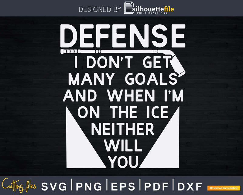 Ice Hockey Funny Defense Man Player Svg Png Eps Silhouette