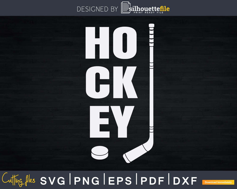 Ice Hockey Player Svg Dxf Png Cricut Files