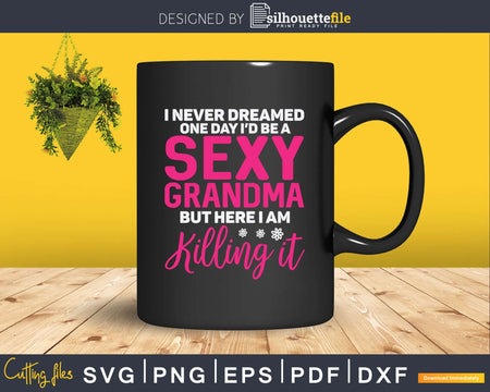 I’d Be A Sexy Grandma Killing It Funny Family Svg Png
