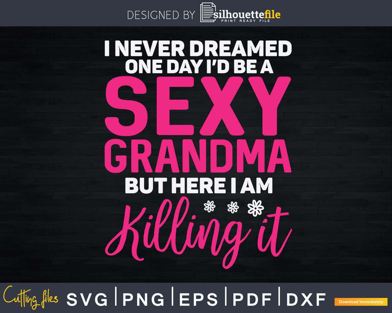 I’d Be A Sexy Grandma Killing It Funny Family Svg Png