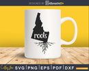Idaho ID Roots Home Native Map silhouette cut svg cutting