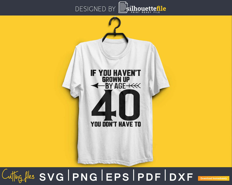 If you haven’t grown up by age 40 don’t have to SVG