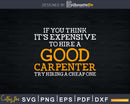 If you think it’s expensive to hire a good carpenter Svg
