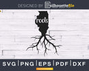 Illinois IL Roots Home Native Map silhouette cricut cut svg