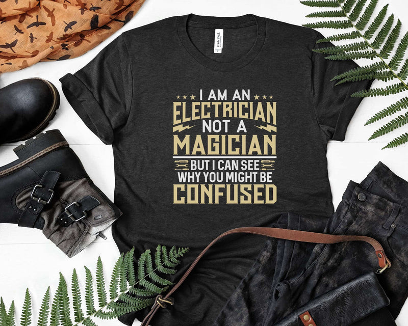 I’m An Electrician Not A Magician Funny Lineman Vintage Svg