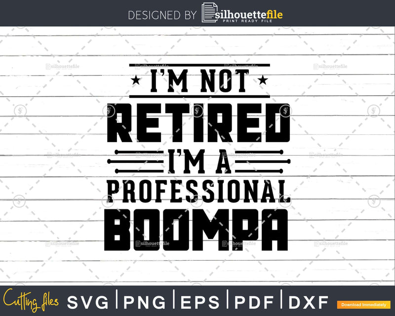 I’m Not Retired A Professional Boompa Fathers Day Svg Png
