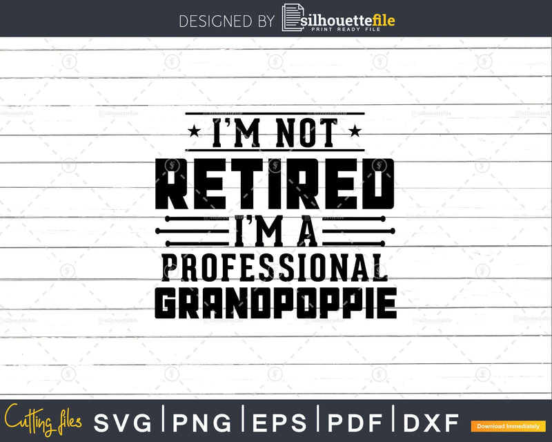 I’m Not Retired A Professional Grandpoppie Fathers Day