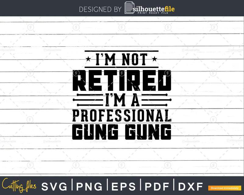 I’m Not Retired A Professional Gung Fathers Day Png Svg