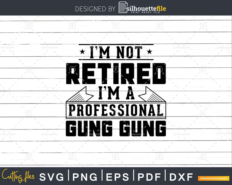 I’m Not Retired A Professional Gung Png Svg Cut Files