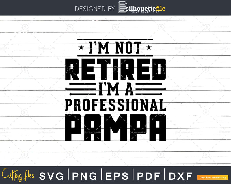 I’m Not Retired A Professional Pampa Fathers Day Svg Png