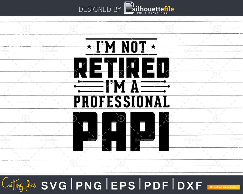 I’m Not Retired A Professional Papi Fathers Day Png Svg