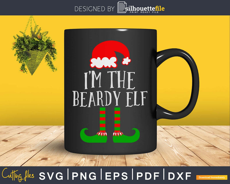 I’m the beardy elf christmas svg cricut digital download