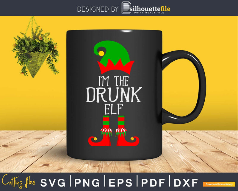 I’m The Drunk Elf svg png dxf cricut craft cut files