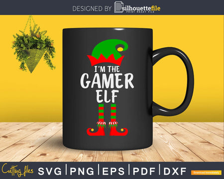 I’m The Gamer Elf Svg dxf digital cricut cutting file