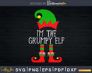I’m The Grumpy Elf svg cricut craft printable for png files