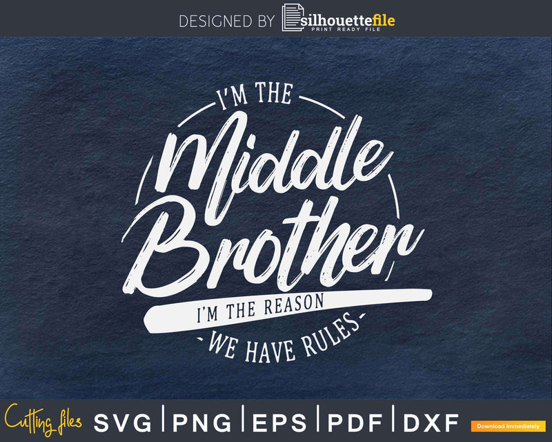 I’m The Middle Brother I Am Reason We Have Rules Svg