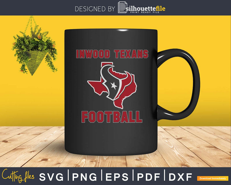 In wood Texans Houston football svg cut file for silhouette