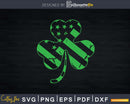 Irish American Flag Vintage Shamrock St Patricks Day Svg