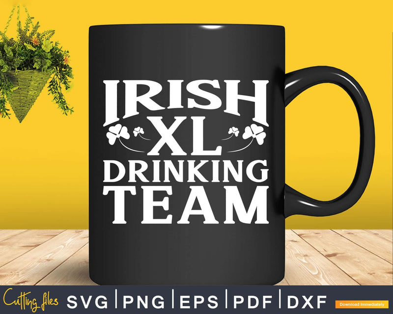 Irish Drinking Team Baseball Shirt St. Patricks Day Svg Png