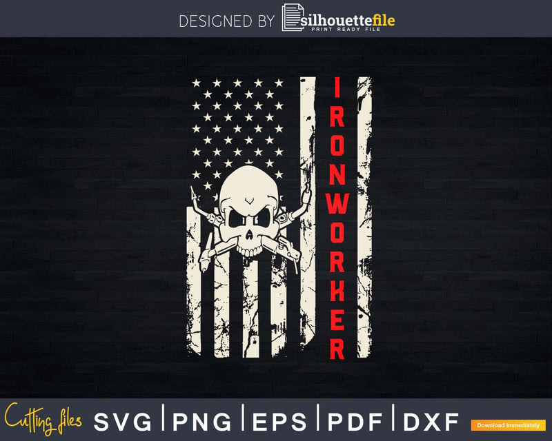 Ironworker American Flag Union Svg Png T-shirt Design