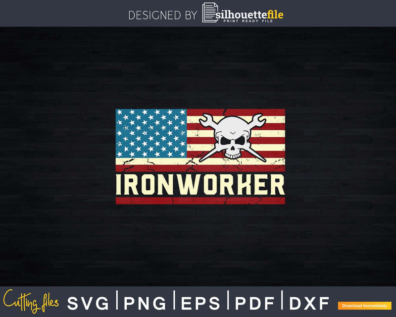 Ironworker Flag Of America Svg Png Cut File