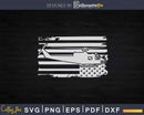 UH-1 Iroquois Huey Military Helicopter Vintage USA Flag Svg