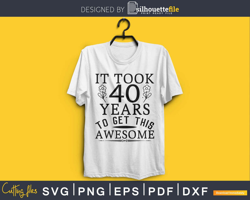 It took 40 years to get this awesome SVG birthday design